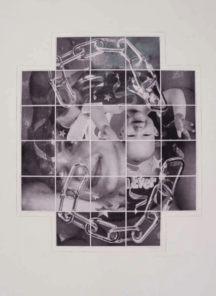 Peter Phillips Mosaik Study 3 (baby) 2004 Collage On Handmadepaper 47x57